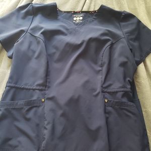 Navy blue scrub top
